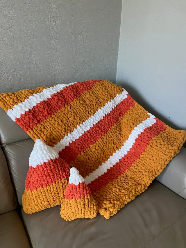 candy corn blanket