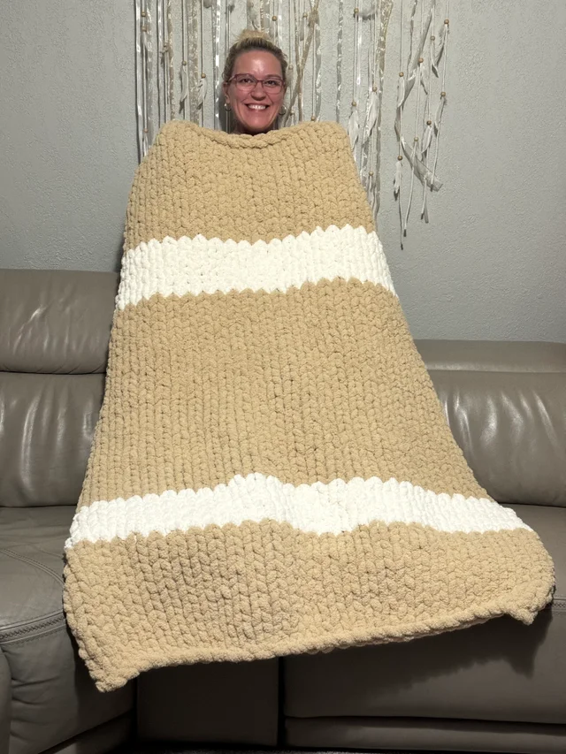 naturally neutral knit blanket