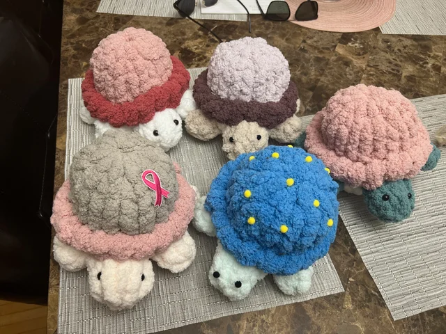 turtle knit stuffies